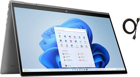 HP Envy x360 15.6 بوصة FHD IPS Touchscreen Premium 2 في 1 كمبيوتر محمول للأعمال، الجيل الثالث عشر Intel 8-Core i5-1335U حتى 4.6 جيجا هرتز، 64 جيجا بايت رام، 1 تيرابايت PCIe SSD، Intel Iris Xe Graphics، Windows 11 Pro + كابل HDMI، فضي in Saudi Arabia