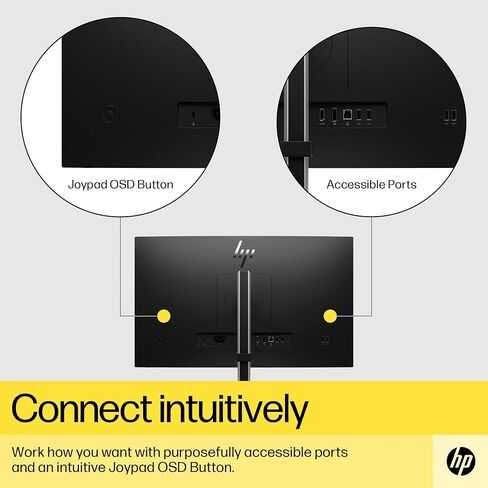 شاشة HP E24q G5 QHD 6N4F1AA#ABA حزمة مع قاعدة Docztorm، شاشة 24 بوصة QHD IPS (2560x1440)، معدل تحديث 75 هرتز، حامل VESA (100x100 مم)، مثالية للمنزل والأعمال، أسود/فضي (2024 أحدث طراز) in Saudi Arabia