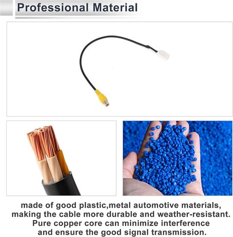 Front Rear View Camera Adapter Wire Harness Cable for Toyota Stabilise Backup Camera Wiring Harness Plastic,Metal 1Pcs in Kuwait