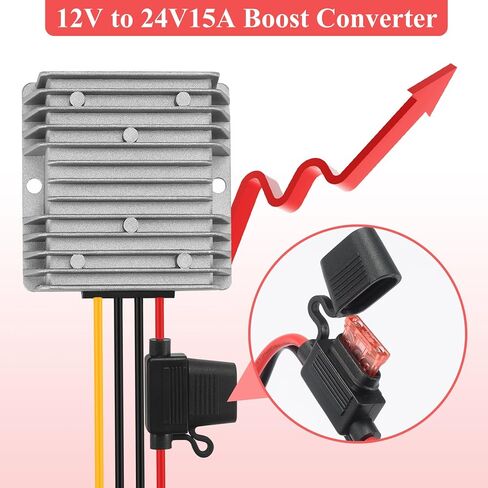 DC 12V to 24V 3A 240W Boost Power Converter DC to DC Waterproof Boost Transformer Power Supply Voltage Regulator Power Converter for CNC Equipment Switches Photovoltaic Panels and More in Saudi Arabia