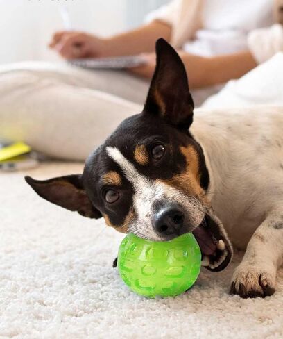 WEEN Dog Toy Ball Interactive Dog Toy Ball, Funny Giggle Sounds Wobble Wag Dog Ball Squeaky Pet Toy for Training Clean Grind Teeth Indoor Outdoor Gifts (Blue) in Saudi Arabia
