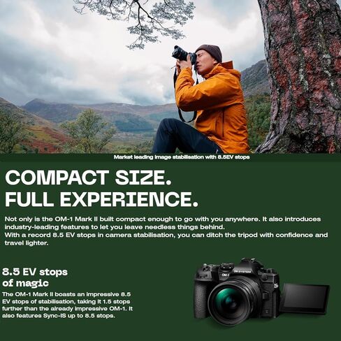 حزمة كاميرا OM SYSTEM OM-1 Mark II بدون مرآة (الجسم فقط) مع مسجل شاشة HDR 1000nit مقاس 5.2 بوصة، ومجموعة ملحقات شاشة ومسجل 5 بوصة، وحامل شاشة 5 بوصة و7 بوصة (4 عناصر) in Kuwait