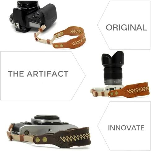 Camera Wrist Strap,Vintage Leather Camera Hand Strap for DSLR SLR Mirrorless,Camera Strap Leather Hand Wrist Grip in Saudi Arabia