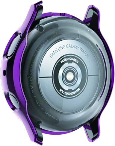 Compatible for Galaxy Watch Active 2 40mm 44mm Double Row Diamond PC Plating Bumper Case Bling Crystal Diamonds Shiny Glitter Frame Hard Protective Shell Cover (Black, Active 2 40mm) in Kuwait