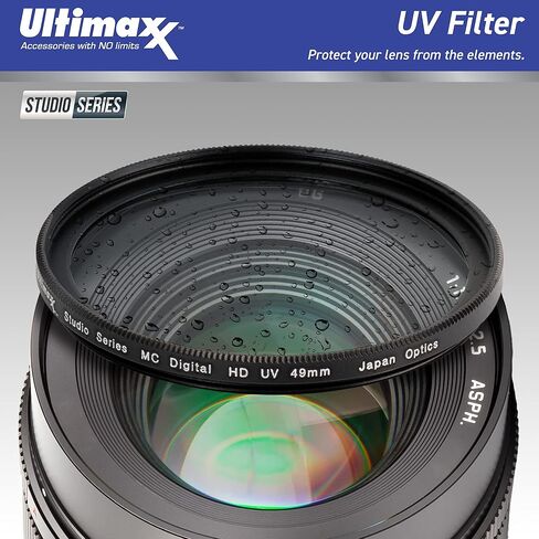 حزمة عدسات Ultimaxx Essential FUJIFILM XF 18-120 مم f/4 LM PZ WR - تتضمن: طقم مرشح حماية 3 قطع (الأشعة فوق البنفسجية، CPL، FL-D)، حقيبة عدسة مقاومة للماء، غطاء عدسة، حافظة غطاء العدسة والمزيد (حزمة 13 قطعة) in Kuwait