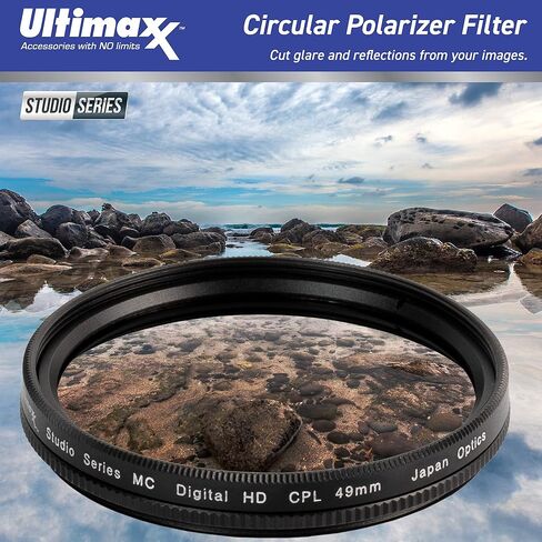 حزمة عدسات Ultimaxx Essential FUJIFILM XF 18-120 مم f/4 LM PZ WR - تتضمن: طقم مرشح حماية 3 قطع (الأشعة فوق البنفسجية، CPL، FL-D)، حقيبة عدسة مقاومة للماء، غطاء عدسة، حافظة غطاء العدسة والمزيد (حزمة 13 قطعة) in Kuwait