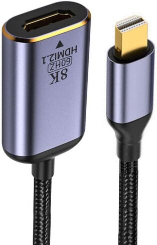 NFHK Mini DisplayPort 1.4 Source to HDMI 2.0 Display 8K 60hz UHD 4K Mini-DP to HDMI Male Monitor Adapter Cable in Saudi Arabia
