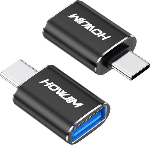 محول USB C إلى USB 2 حزمة، محول HOWJIM USB C ذكر إلى USB3.2 أنثى OTG، شحن سريع 100 واط، نقل 10 جيجابت في الثانية، محول USB A إلى USB C، M-acBook، i-Phone15 16، i-Pad، D-ell XPS، G-alaxy، X-peria، S-urface Black in Saudi Arabia