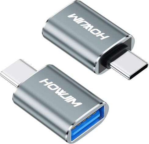 محول USB C إلى USB 2 حزمة، محول HOWJIM USB C ذكر إلى USB3.2 أنثى OTG، شحن سريع 100 واط، نقل 10 جيجابت في الثانية، محول USB A إلى USB C، M-acBook، i-Phone15 16، i-Pad، D-ell XPS، G-alaxy، X-peria، S-urface Black in Saudi Arabia