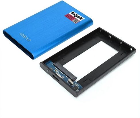 USB3.0 2.5" External Hard Drive Enclosure, SATA to USB 3.1 Tool-Free for 2.5 Inch SSD & HDD 9.5mm 7mm External Hard Drive Case Supports UASP SATA (Blue) in Saudi Arabia