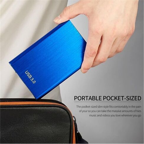 USB3.0 2.5" External Hard Drive Enclosure, SATA to USB 3.1 Tool-Free for 2.5 Inch SSD & HDD 9.5mm 7mm External Hard Drive Case Supports UASP SATA (Blue) in Saudi Arabia