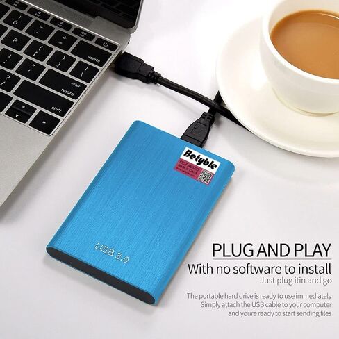USB3.0 2.5" External Hard Drive Enclosure, SATA to USB 3.1 Tool-Free for 2.5 Inch SSD & HDD 9.5mm 7mm External Hard Drive Case Supports UASP SATA (Blue) in Saudi Arabia