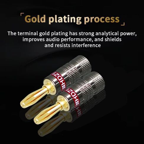 Banana Plugs 6 Pair/12 Pcs, 24K Gold Plated Speaker Plugs with Dual Screws Connector for Speaker Wire, Home Theater, Audio/Video Receiver,Wall Plate and Sound Systems(Sliver) in Saudi Arabia