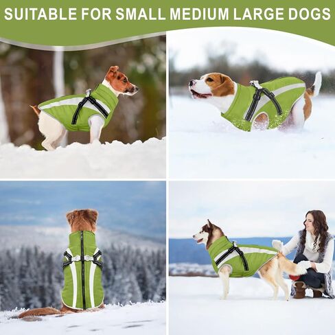 mosucoirl الدافئة الكلب المعاطف سترة، مقاوم للماء الكلاب سترة عاكسة الصوف الحيوانات الأليفة الشتاء معطف الطقس البارد الكلاب الملابس الدافئة سترات الثلج ملابس للكلاب الصغيرة المتوسطة الكبيرة جرو in Kuwait