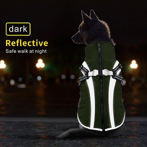 mosucoirl الدافئة الكلب المعاطف سترة، مقاوم للماء الكلاب سترة عاكسة الصوف الحيوانات الأليفة الشتاء معطف الطقس البارد الكلاب الملابس الدافئة سترات الثلج ملابس للكلاب الصغيرة المتوسطة الكبيرة جرو in Kuwait