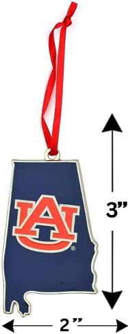 Alabama Crimson Tide State Shaped Metal Christmas Ornament in Saudi Arabia