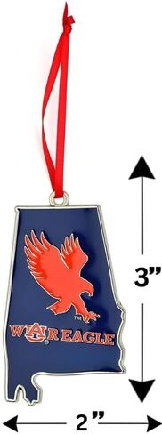 Alabama Crimson Tide State Shaped Metal Christmas Ornament in Saudi Arabia