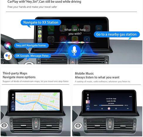 سيارة لاسلكية Carplay أندرويد السيارات ستيريو الوسائط المتعددة لسيارات BMW 1 سلسلة E87 E81 E82 E88 CCC 2004-2008 شاشة تعمل باللمس HD 10.25 "1920*720 نظام لينكس DSP in Kuwait