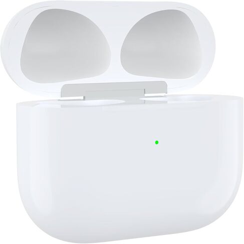 حافظة شحن لاسلكية متوافقة مع AirPods الجيل الثالث، علبة شحن Air Pods الجيل الثالث بديلة مع زر مزامنة بلوتوث، بطارية مدمجة بقدرة 660 مللي أمبير في الساعة، بدون سماعات أذن in Saudi Arabia