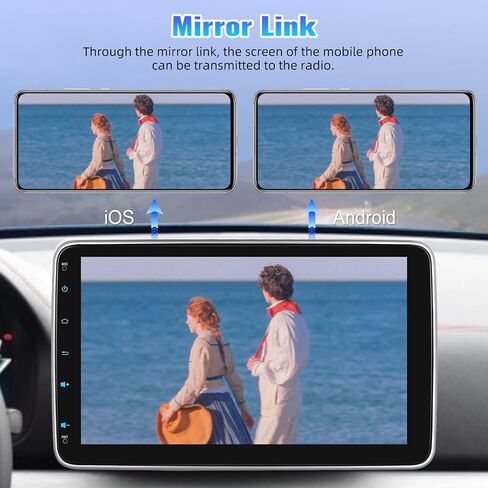 SIXTOP [2+64G] ستيريو سيارة Android مزدوج Din 10.1 بوصة تعمل باللمس مع Carplay اللاسلكي Android Auto Mirror Link موضوعات مختلفة FM RDS بلوتوث WiFi GPS+AHD كاميرا وميكروفون in Saudi Arabia