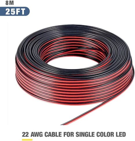 20awg PVC Electrical Wire 2 Conductor Parallel Wire line 50ft [Black 25ft Red 25ft] 20 Gauge Soft and Flexible Hook Up Oxygen Free Strands Tinned Copper Wire in Saudi Arabia