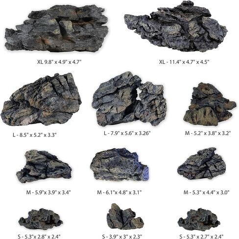 مجموعة 11 قطعة من مجموعة Seiryu Stone الحالية في الولايات المتحدة الأمريكية | ديكور حوض السمك المصبوب ديكور حوض السمك المصنوع من الراتنج الاصطناعي حتى 48 بوصة أحواض السمك الطويلة 8817 in Saudi Arabia