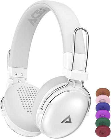 ACEFAST H7 Hybrid Active Noise Cancelling Headphones, Wireless Over Ear Headphones, Multi-Color Replaceable Ear Cups, 60H Playtime, Bluetooth 5.4, Deep Bass, Ultra-Light for Travel, Home, and Office in Saudi Arabia