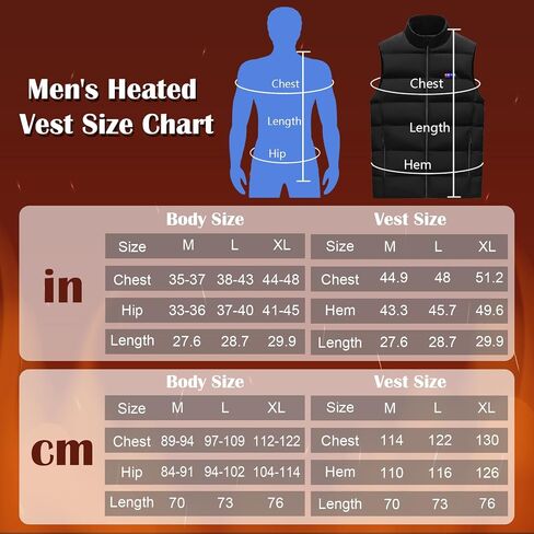 Heated Vest, 23 Heating Zones, Men's Heated Vest with 20000mah 7.4V Battery Pack, Washable, Rechargeable in Saudi Arabia