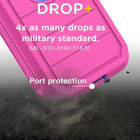 جراب بمشبك حزام AICase iPhone 15 Pro Max، حماية شديدة التحمل من السقوط لكامل الجسم متين ومقاوم للصدمات وغطاء عسكري متين متوافق مع iPhone 15 Pro Max 6.7 بوصة in Saudi Arabia