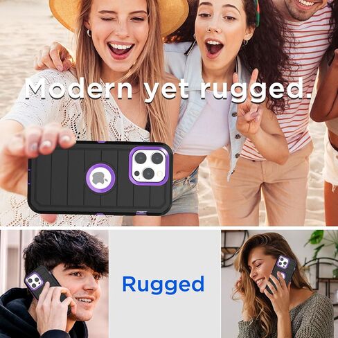 AICase iPhone 15 Pro Max Belt Clip Case,Heavy Duty Drop Protection Full Body Rugged Shockproof Military Protective Tough Durable Cover Compatible with iPhone 15 Pro Max 6.7" in Kuwait