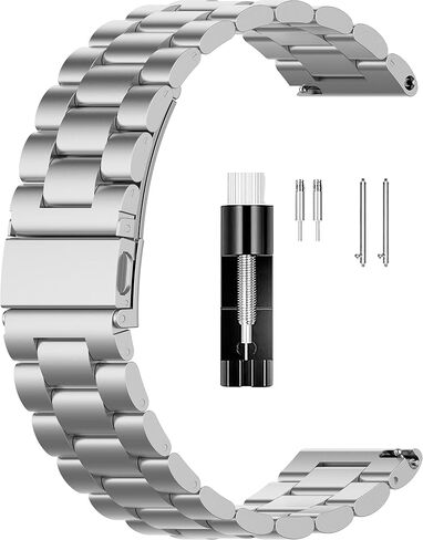 FitTurn Bands Compatible with Cubitt Teens/Cubitt Jr Metal Stainless Steel Watch Band Replacement Classic Durable Solid Link Accessory Buckle Metal Strap Wrist Band for Cubitt Teens/Jr Fitness Wellness Tracker in Saudi Arabia