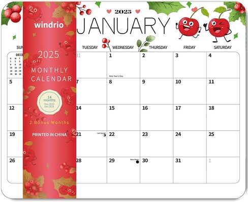 2024 Magnetic Calendar for Refrigerator Planner Fridge Wall Monthly Magnet Organization, 14 Month 8 x 10 Inch, Season and Holidays Decor for Kitchen Home Household in Kuwait