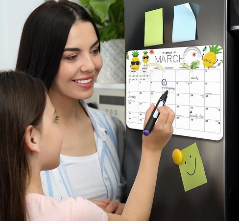 2024 Magnetic Calendar for Refrigerator Planner Fridge Wall Monthly Magnet Organization, 14 Month 8 x 10 Inch, Season and Holidays Decor for Kitchen Home Household in Kuwait