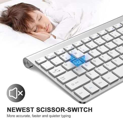 مجموعة لوحة مفاتيح وماوس لاسلكية من cimetech - فضي in Kuwait