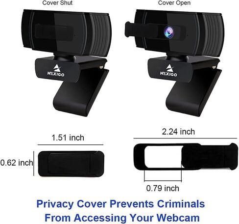 NexiGo N660P (Gen 2) 1080P 60FPS Webcam with Software Control, Dual Microphone & Cover, Autofocus, HD USB Computer Web Camera, for OBS/Gaming/Zoom/Skype/FaceTime/Teams/Twitch in Saudi Arabia