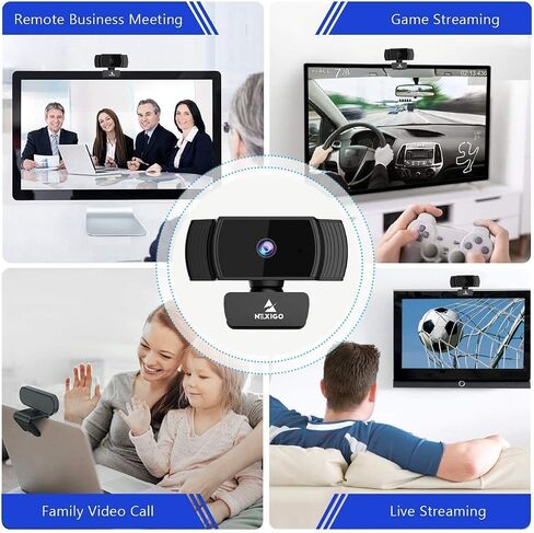 NexiGo N660P (Gen 2) 1080P 60FPS Webcam with Software Control, Dual Microphone & Cover, Autofocus, HD USB Computer Web Camera, for OBS/Gaming/Zoom/Skype/FaceTime/Teams/Twitch in Saudi Arabia
