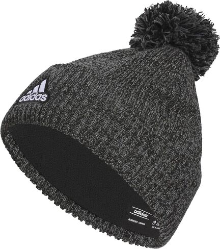 قبعة Recon Ballie الصغيرة للرجال من adidas، قبعة/قبعة شتوية متماسكة مبطنة بالصوف ذات مقاس قياسي مع بوم in Kuwait