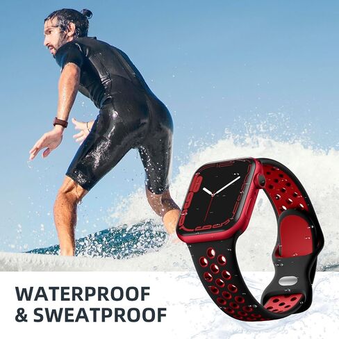 Lerobo 5 Pack Sport Band Compatible with Apple Watch Ultra 2 & Ultra Band 49mm 46mm 45mm 44mm 42mm 41mm 40mm 38mm for Men Women, Breathable Strap Band for Ultra 2 iWatch Series 10 9 8 7 6 5 4 3 2 SE in Saudi Arabia
