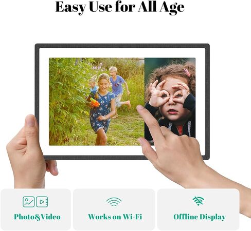 إطار صور رقمي 2K (مدعوم من Lexar)، شاشة لمس IPS مضادة للوهج مقاس 11 بوصة، إطار صور رقمي Wi-Fi مع مساحة تخزين 32 جيجابايت للمنزل، والهدايا، ومشاركة الصور/مقاطع الفيديو عبر تطبيق Frameo in Saudi Arabia