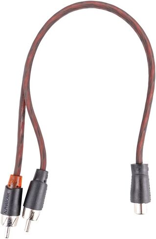 Alphasonik 12 Feet Premium 2 Channel Hyper-Flex RCA Interconnect Signal Patch Audio Cable with X-Radial Twist Wire Technology 100% Oxygen Free Copper Element Certified Multiple Applications FLEX-R12 in Kuwait