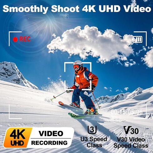 SD Card 64GB UHS-I SDXC Flash Memory Cards for Cameras- Class 10, U3, V30, Full HD SD Cards with Unmatched Storage & Transfer Speeds in Saudi Arabia