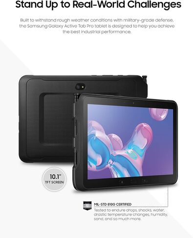 Samsung Galaxy Tab Active PRO 10.1in 64GB WiFi مقاوم للماء SM-T540NZKAXAR (متجدد) in Saudi Arabia