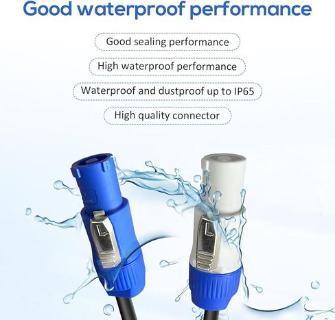 كابل طاقة PowerCon مدخل AC PowerCon إلى مخرج PowerCon 12AWG 3 Pin كابل تمديد الطاقة لشعاع شاشة LED يتحرك ضوء الرأس، طاقة ضوء المسرح، معدات الصوت والفيديو والمزيد - 3FT in Kuwait