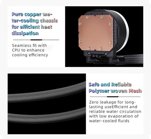 SAMA SI240 مبرد سائل أبيض 240 مم AIO مشعاع مع مراوح RGB PWM قابلة للعنونة 2 × 120 مم AIO مبرد وحدة المعالجة المركزية السائل in Kuwait