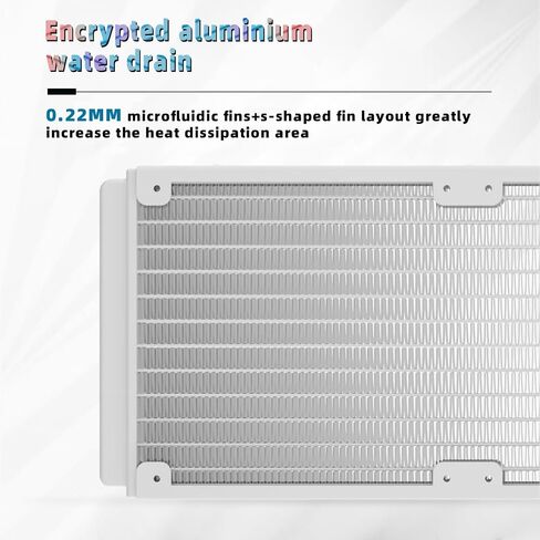 SAMA SI240 مبرد سائل أبيض 240 مم AIO مشعاع مع مراوح RGB PWM قابلة للعنونة 2 × 120 مم AIO مبرد وحدة المعالجة المركزية السائل in Saudi Arabia