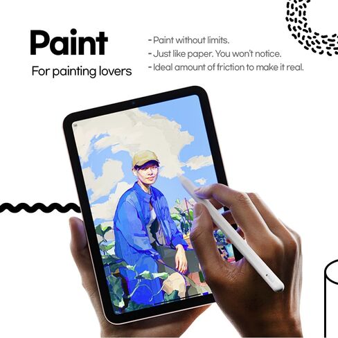 واقي شاشة ورقي من Baditude (قطعتان) لجهاز Galaxy Tab S9fe - واقي شاشة من النوع غير اللامع PET/مضاد للوهج، مضاد لبصمات الأصابع مع سهولة التركيب in Saudi Arabia