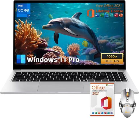 SAMSUNG Galaxy Book4 Business Laptop - 15.6" FHD Display, Intel 10-Core 7-150U(Beats i7-1335U), 16GB RAM, 2TB SSD, Backlit Keyboard, Win 11 Pro, with Office License & Accessories in Saudi Arabia