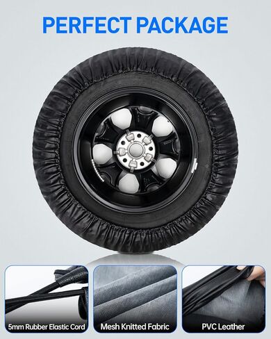 غطاء إطار احتياطي مقاس 15 بوصة، غطاء إطار احتياطي من جلد البولي فينيل كلوريد المقاوم للماء والغبار، سهل التركيب، غطاء حماية متين لإطار احتياطي لمقطورة التخييم RV in Kuwait