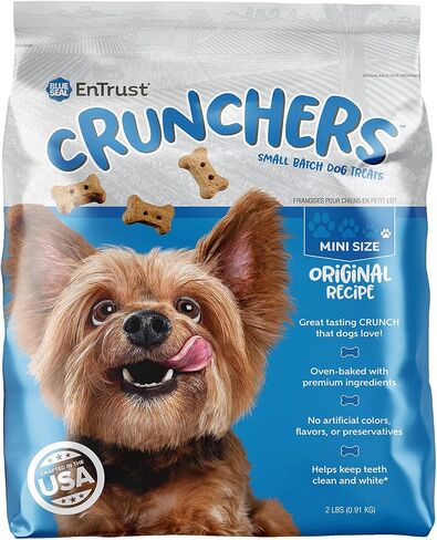 Blue Seal EnTrust CRUNCHERS Dog Treats for Dogs | Premium Ingredients | Treat Size Large| Original Recipe | 3.5 Pound Bag in Saudi Arabia