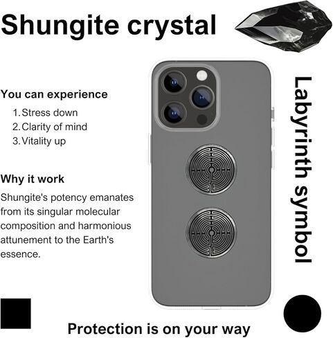 لوحة الخلية - درع الحماية - الممارسة التأملية لرمز المتاهة - صخور الشونغايت النوع الثاني - تأتي مع شهادة in Kuwait